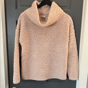 a new day Cozy Pink Sherpa Turtleneck Sweater
